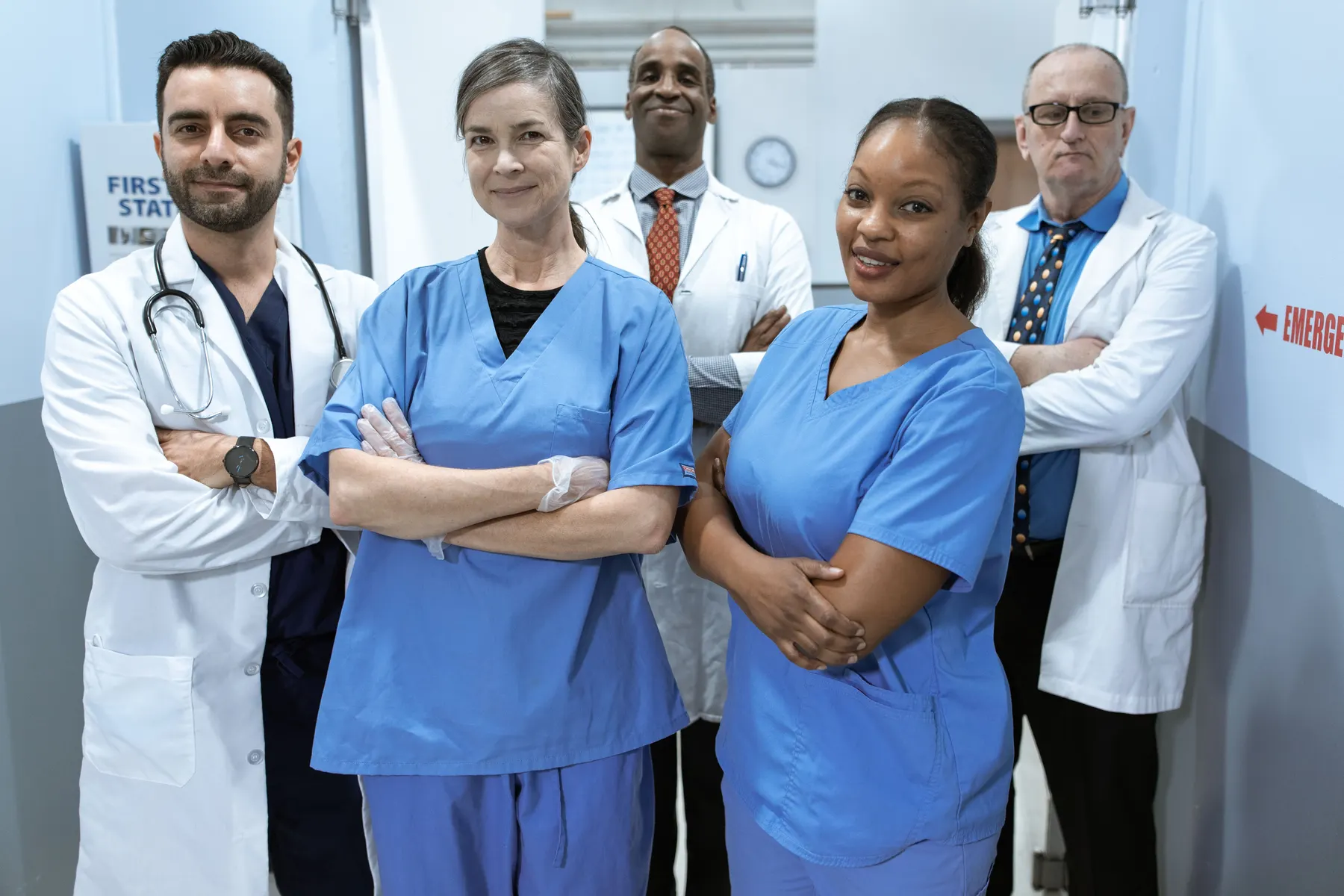 A diverse team of healthcare professionals.